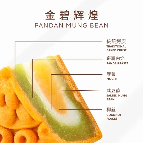 Multi Layer Mooncake - Pandan Mung Bean